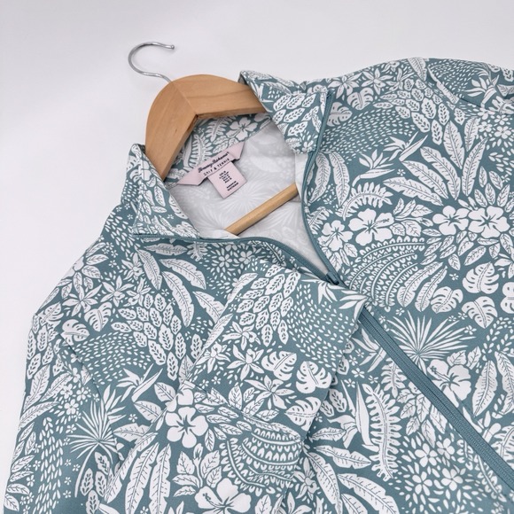 Tommy Bahama Golf and Tennis Blue Floral Print Zip Up Jacket Women's Size Small - Picture 7 of 8